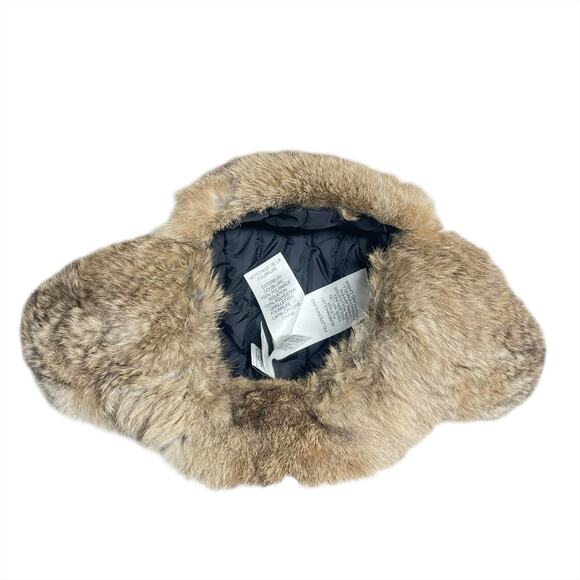 COLUMBIA Genuine Rabbit Fur-Trim Trapper Hat Black Size Unisex Large - Picture 6 of 8
